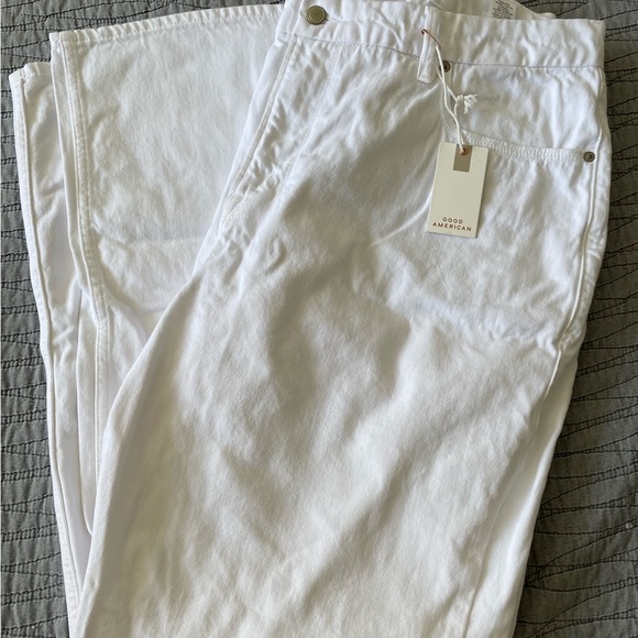 NWT Good American White 90’s Loose Straight Mid Rise Jeans Size 18 - Picture 7 of 13